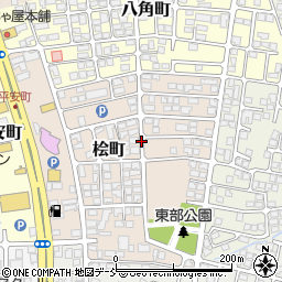 福島県会津若松市桧町周辺の地図