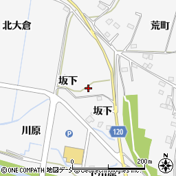 福島県双葉郡浪江町西台北大倉周辺の地図
