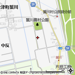 福島県会津若松市北会津町蟹川周辺の地図