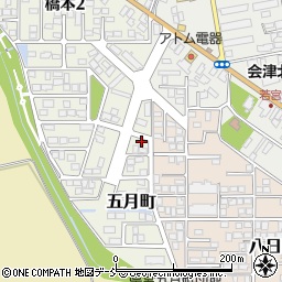 福島県会津若松市五月町95周辺の地図