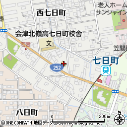 セブンイレブン会津西七日町店周辺の地図