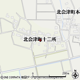 福島県会津若松市北会津町十二所周辺の地図