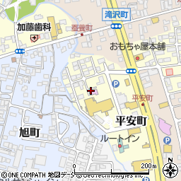 福島県会津若松市平安町周辺の地図