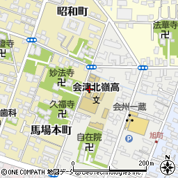 会津北嶺高等学校　実習室周辺の地図
