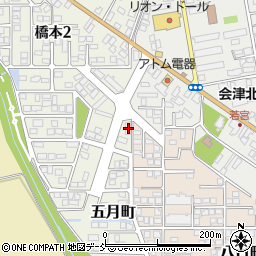 福島県会津若松市五月町103周辺の地図