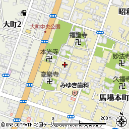 福島県会津若松市中央周辺の地図