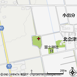 福島県会津若松市北会津町蟹川小出西周辺の地図