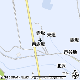 福島県浪江町（双葉郡）棚塩（西赤坂）周辺の地図