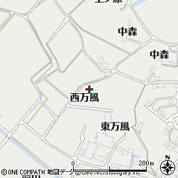 福島県本宮市青田西万風周辺の地図