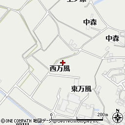 福島県本宮市青田（西万風）周辺の地図