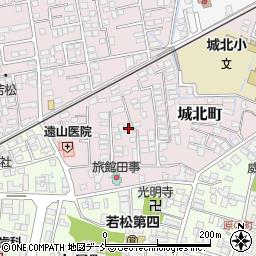 福島県会津若松市城北町周辺の地図