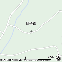 福島県本宮市稲沢団子森周辺の地図