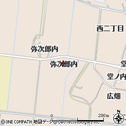 福島県浪江町（双葉郡）酒田（弥次郎内）周辺の地図