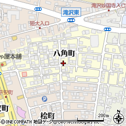 福島県会津若松市八角町周辺の地図