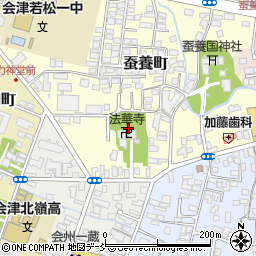 福島県会津若松市蚕養町周辺の地図