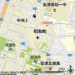 福島県会津若松市昭和町周辺の地図