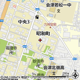 福島県会津若松市昭和町周辺の地図