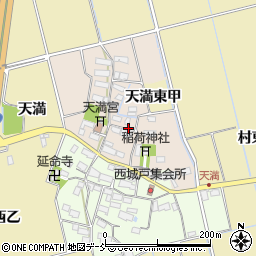 福島県会津若松市神指町天満周辺の地図