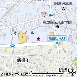 飯盛山駐車場周辺の地図