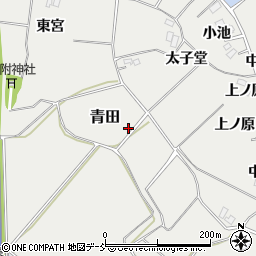 福島県本宮市青田周辺の地図