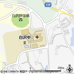 本宮市役所　白沢総合支所白沢柔剣道場周辺の地図