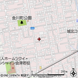 福島県会津若松市金川町周辺の地図