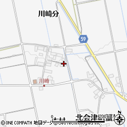 福島県会津若松市北会津町蟹川川崎分周辺の地図