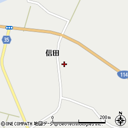 福島県浪江町（双葉郡）室原（信田）周辺の地図