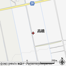 福島県会津若松市北会津町蟹川高橋周辺の地図