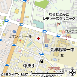 会津乗合自動車株式会社　車検工場周辺の地図