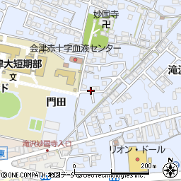 福島県会津若松市一箕町大字八幡（村西甲）周辺の地図