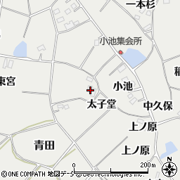福島県本宮市青田太子堂周辺の地図