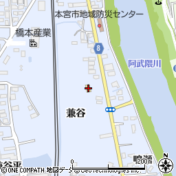 ファミリーマート本宮兼谷店周辺の地図