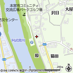福島県本宮市高木原37周辺の地図