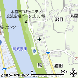 福島県本宮市高木原34周辺の地図