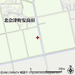 福島県会津若松市北会津町安良田藤下周辺の地図