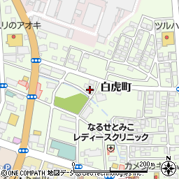 福島県会津若松市白虎町周辺の地図
