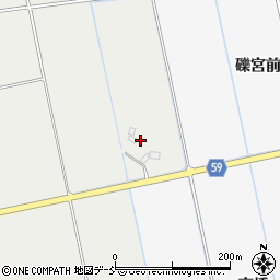 福島県会津若松市北会津町下荒井（中里前）周辺の地図