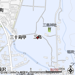 福島県会津若松市一箕町大字八幡三島周辺の地図