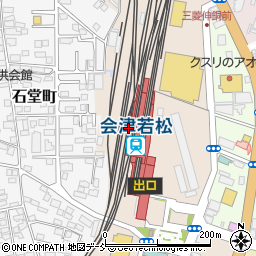 福島県会津若松市駅前町周辺の地図