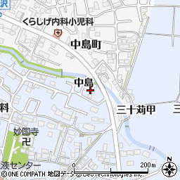 福島県会津若松市一箕町大字八幡中島周辺の地図