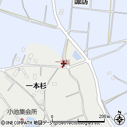 福島県本宮市青田一本杉周辺の地図
