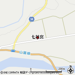 福島県浪江町（双葉郡）室原（七社宮）周辺の地図
