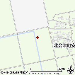 福島県会津若松市北会津町安良田阿弥陀免周辺の地図