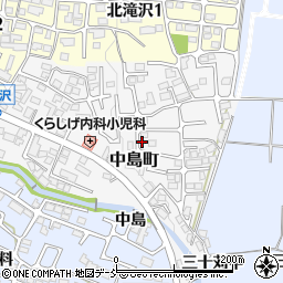 福島県会津若松市中島町周辺の地図