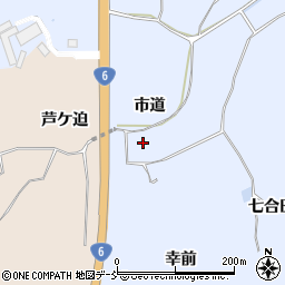 福島県南相馬市小高区下浦市道周辺の地図