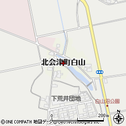 福島県会津若松市北会津町白山周辺の地図