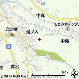 福島県本宮市高木中滝周辺の地図