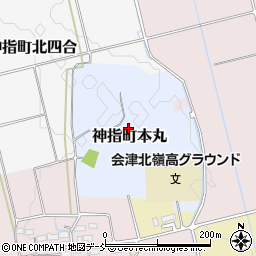 福島県会津若松市神指町本丸周辺の地図