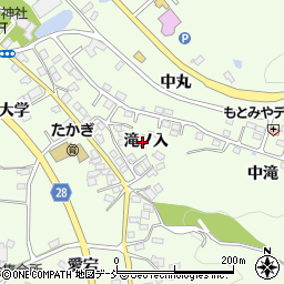 福島県本宮市高木滝ノ入周辺の地図